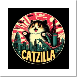 CATZILLA - Epic Cat Invasion Posters and Art